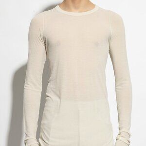 BNWT SS25 RICK OWENS "HOLLYWOOD" RIB LS T TSHIRT S